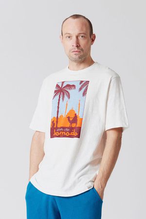 Desert Tours Organic Cotton Tee in Off-White