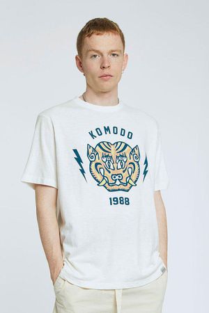 Kin Tiger Organic Cotton Tee in Off White