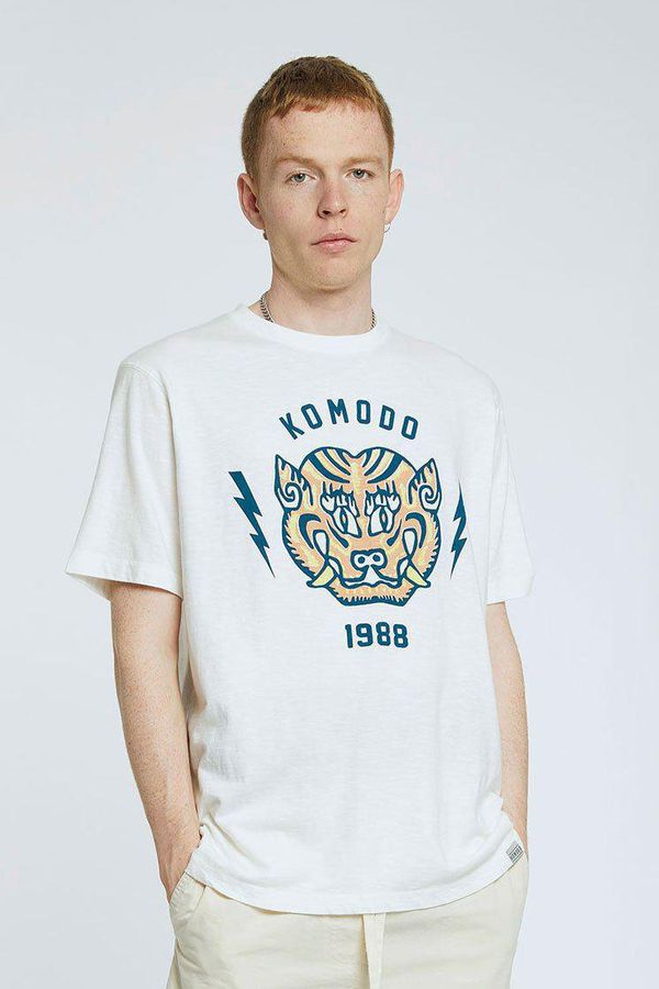 image of Kin Tiger Organic Cotton Tee in Off White