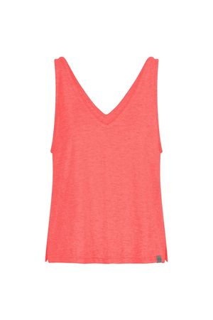 Blossom Organic Cotton Vest Top in True Pink