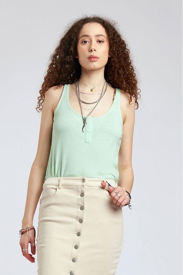 image of Seaside Organic Cotton Top in Sea Grass