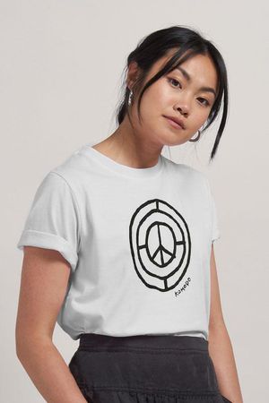 Sign of the Times Organic Cotton Tee in Off White