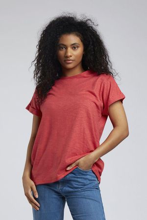 Sunrise Hemp Tee in Coral