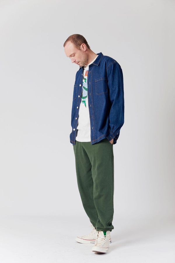 image of Adam Organic Cotton Mens Trackpant in Green