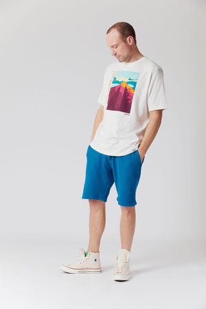 Flip Organic Cotton Short in Teal Blue