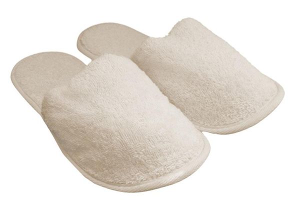 image of Natural Toweling Slippers