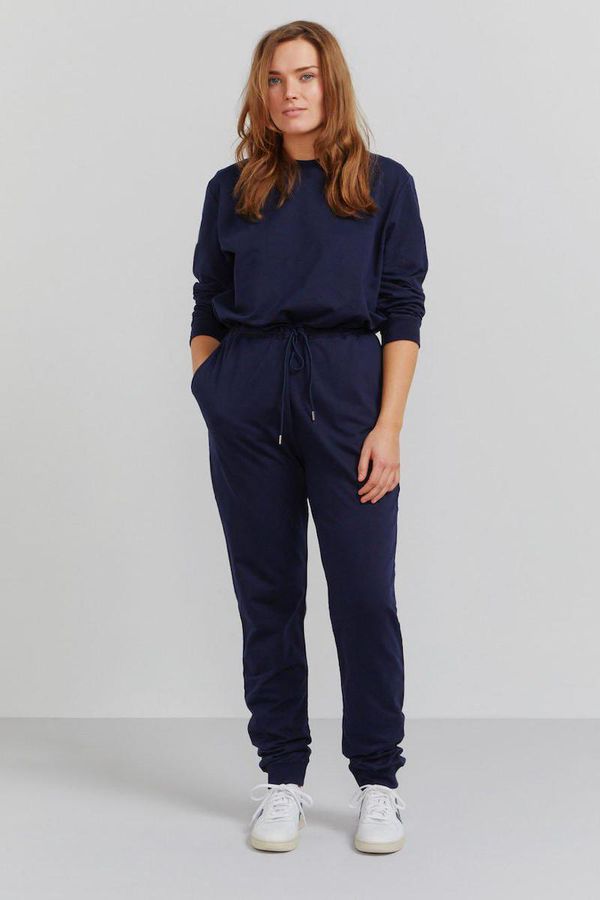 image of Organic Cotton Zip-Back Jumpsuit Navy