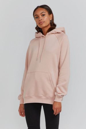 Organic Cotton Kanga-Pocket Hoodie in Blush