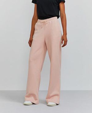 Organic Cotton Wide-Leg Sweatpants in Blush