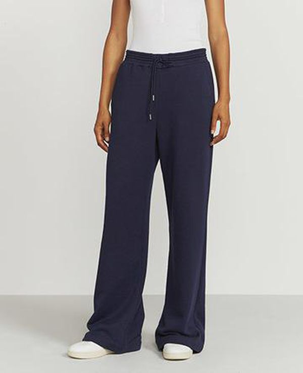 image of Organic Cotton Wide-Leg Sweatpants in Navy