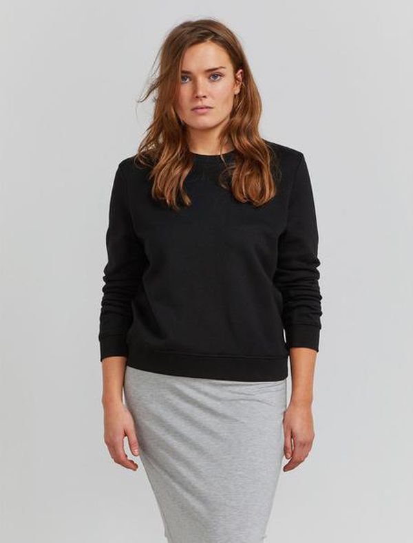 image of Organic Cotton Classic-Fit Sweatshirt in Black