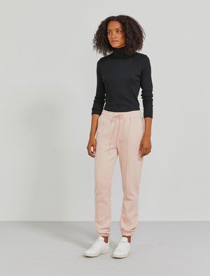 Organic Cotton Boy-Fit Sweatpants in Blush