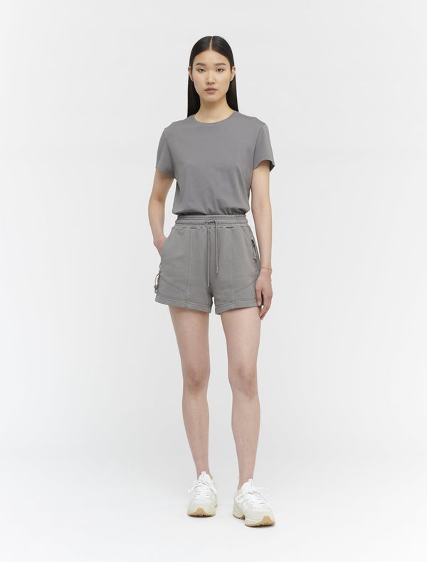 image of Organic Cotton Loopback Garment Dye Shorts in Mid Grey