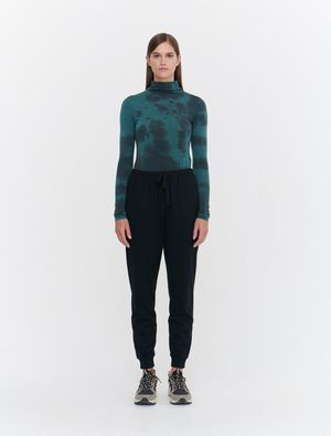 Heavy Organic Cotton Slim Jogger in Black