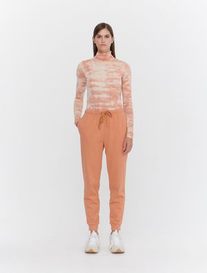 Heavy Organic Cotton Slim Jogger in Caramel
