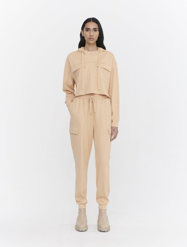 image of Heavy Organic Cotton Utility Pocket Joggers in Straw