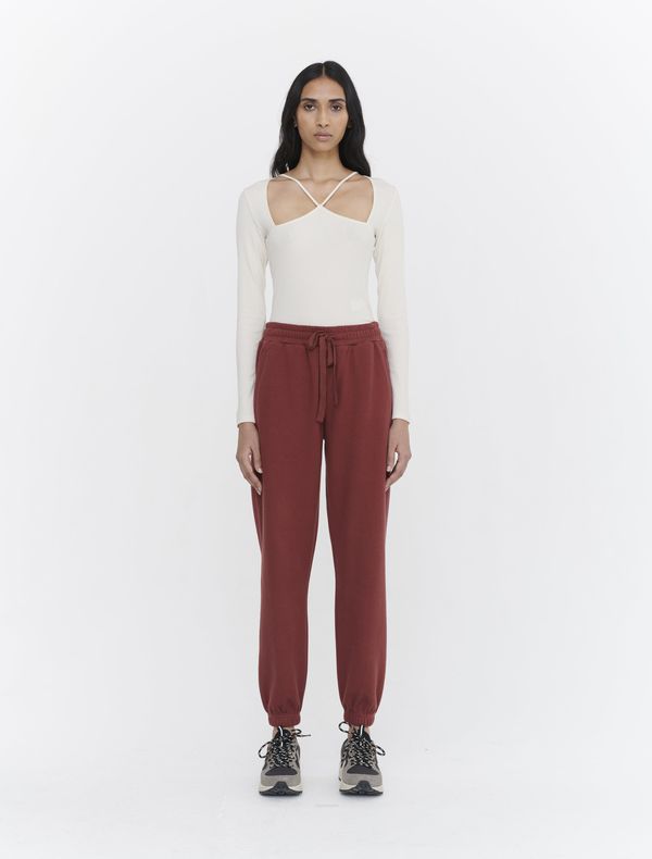 image of Organic Cotton French Rib Joggers in Fig