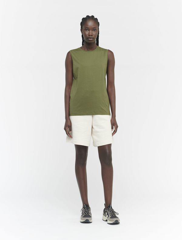 image of Organic Cotton Boy-Fit Vest in Bold Khaki