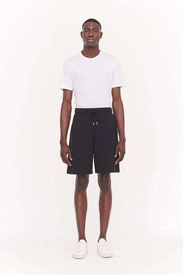 image of Organic Cotton Loopback Sweatshorts in Black