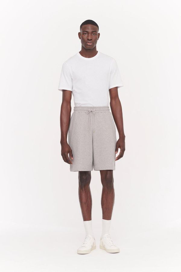 image of Organic Cotton Loopback Sweatshorts in Grey Marl
