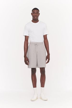 Organic Cotton Loopback Sweatshorts in Grey Marl