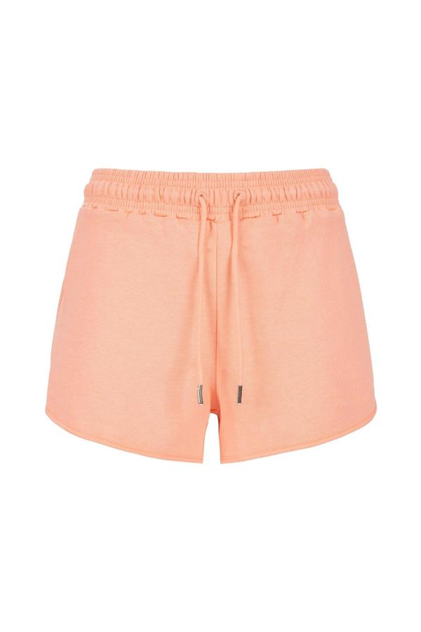 image of Lyla Organic Cotton American Fleece Running Shorts in Coral
