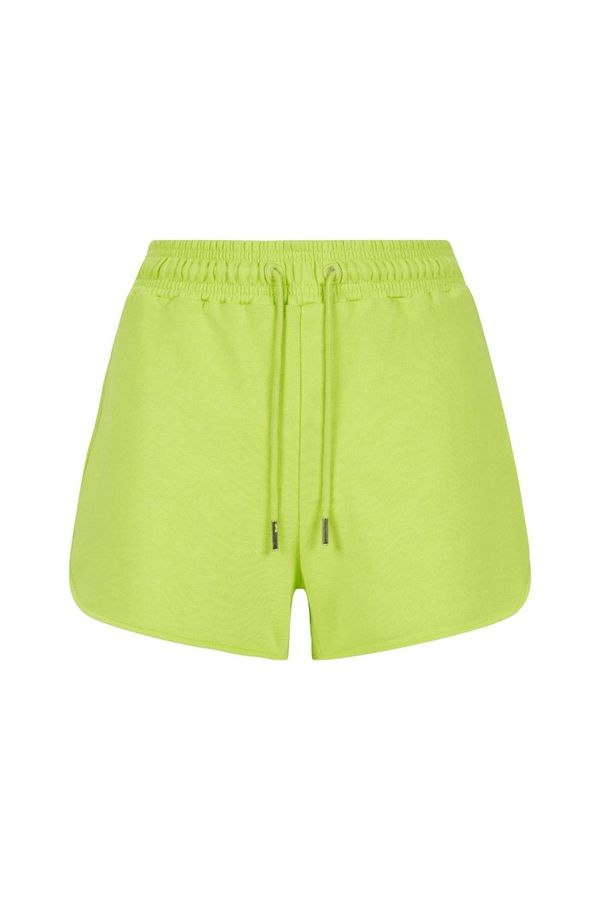 image of Lyla Organic Cotton American Fleece Running Shorts in Lime