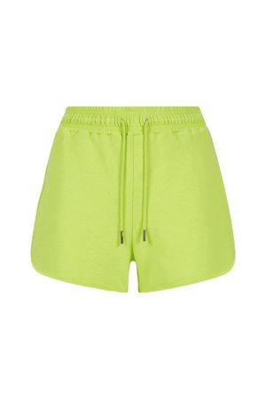 Lyla Organic Cotton American Fleece Running Shorts in Lime
