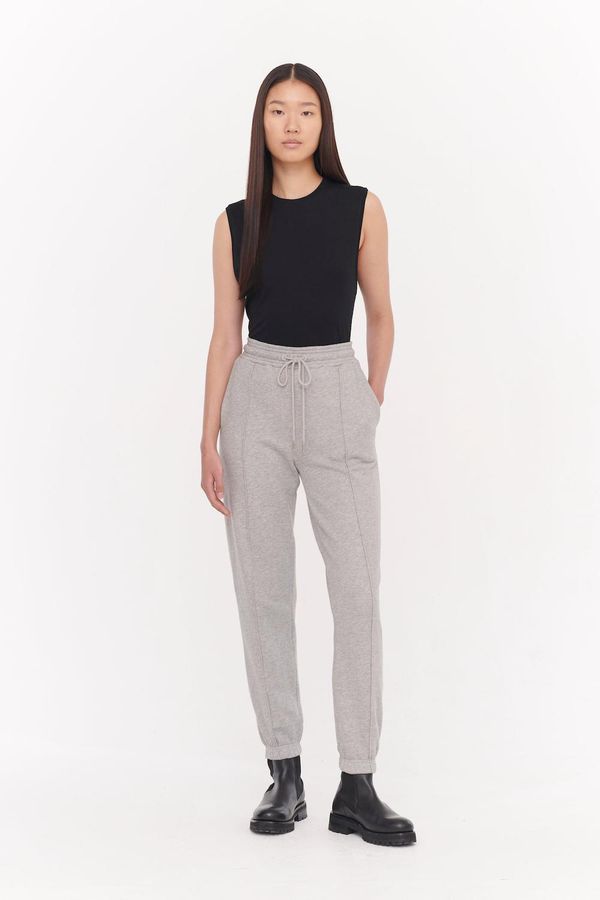 image of Peter Organic Cotton Heavy Loopback Boyfit Sweatpants in Grey Marl
