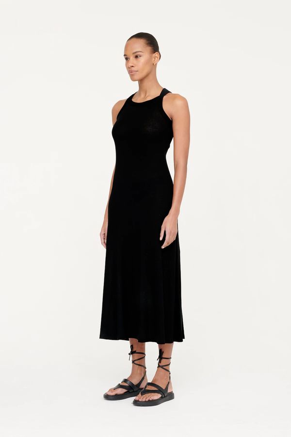 image of Amber Tencel Linen Singlet Maxi Dress in Black