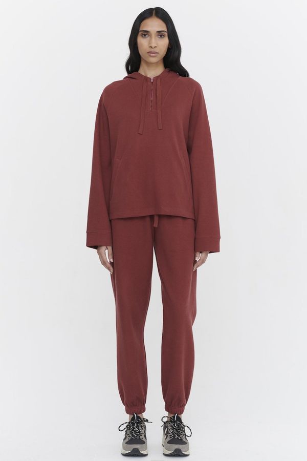 image of Organic Cotton French Rib Hooded Parka in Fig
