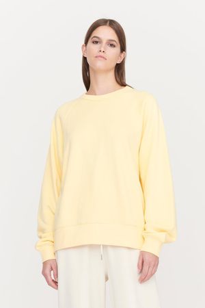 Nova Organic Cotton Heavy Loopback Oversized Sweatshirt in Buttercup