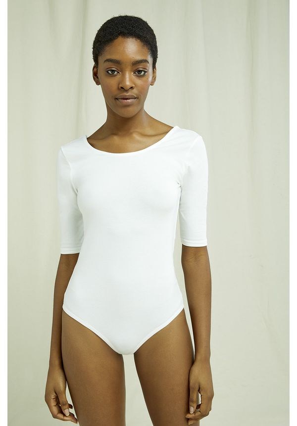 image of Nicole Bodysuit In White