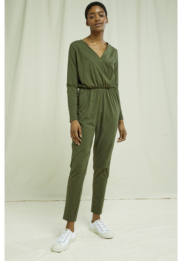 image of Odette Jumpsuit in Khaki Green