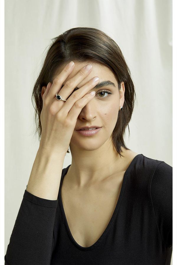 image of Black Onyx-Style Oval Ring