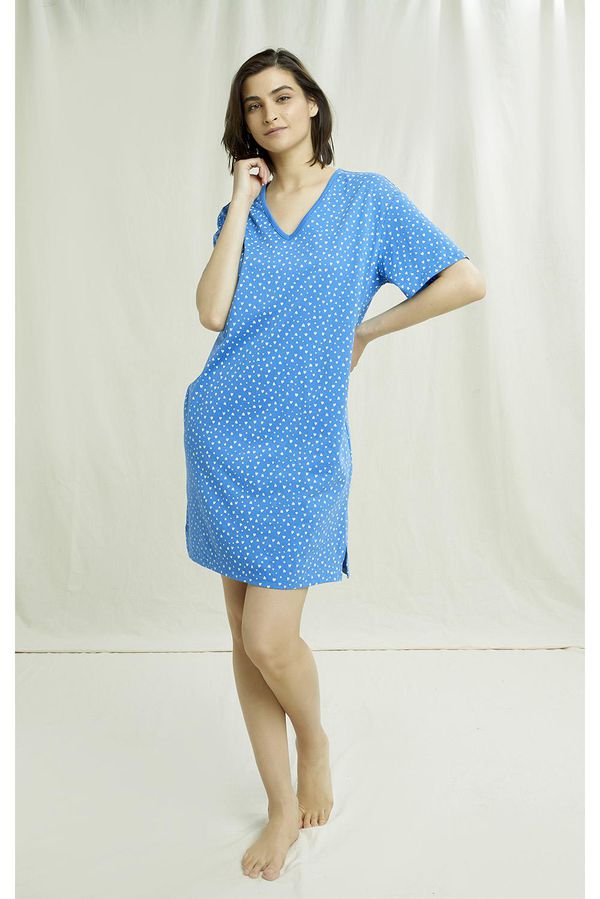 image of Hearts Nightdress in Blue