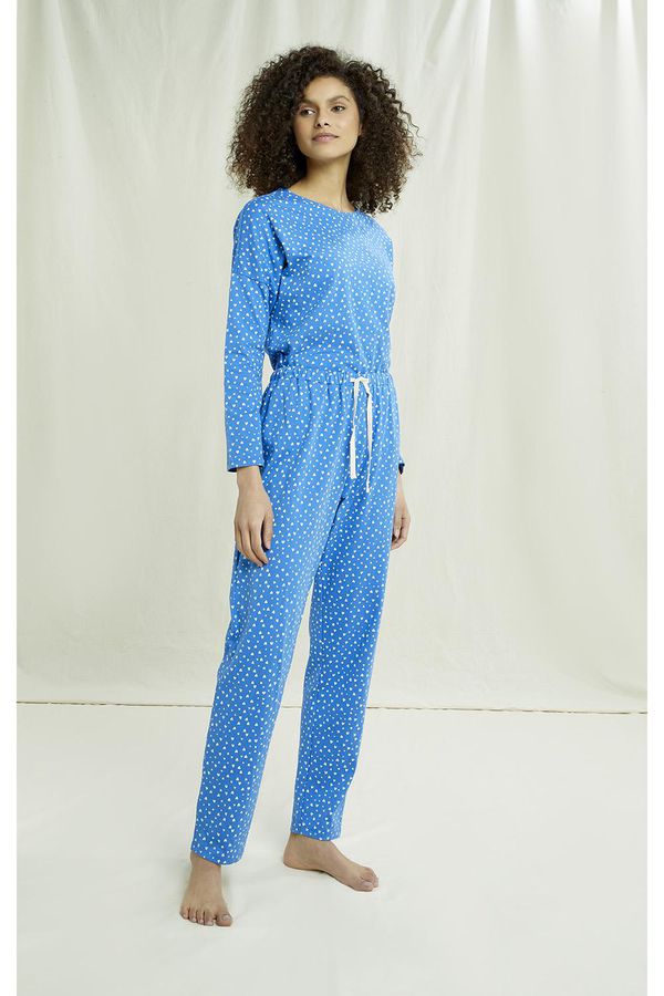image of Hearts Pyjama Trousers in Blue