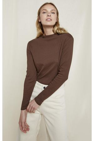 Hiral Rib Top in Brown