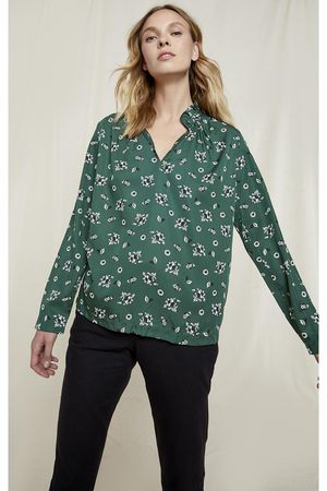 Jocelyn Floral Top in Dark Green