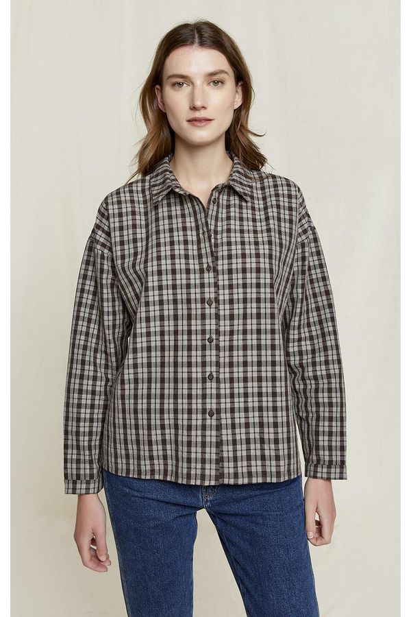 image of Juliette Checked Shirt in Brown