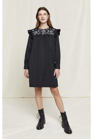 Nilima Embroidered Dress in Black