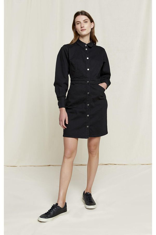 image of Pari Shirt Dress in Black