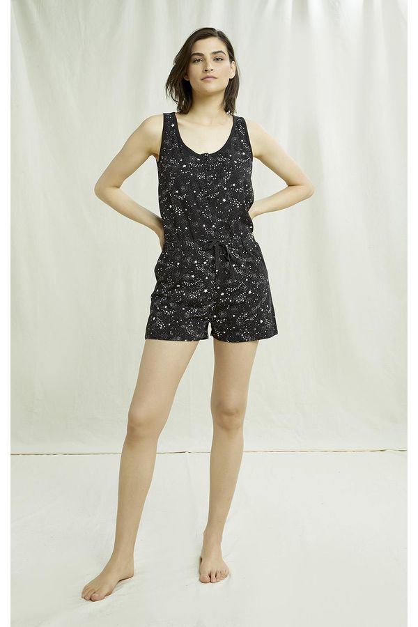 image of Stars Pyjama Shorts in Black