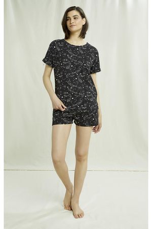 Stars Pyjama Tee in Black