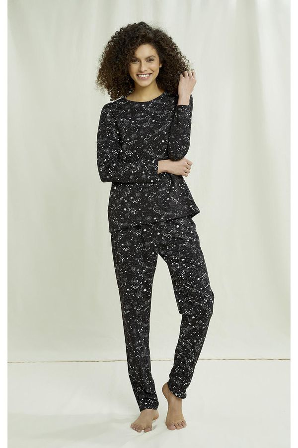 image of Stars Pyjama Trousers in Black