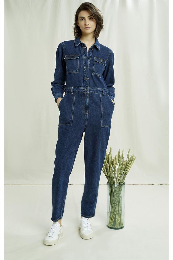 image of Yara Denim Boilersuit in Blue