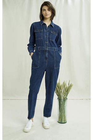 Yara Denim Boilersuit in Blue