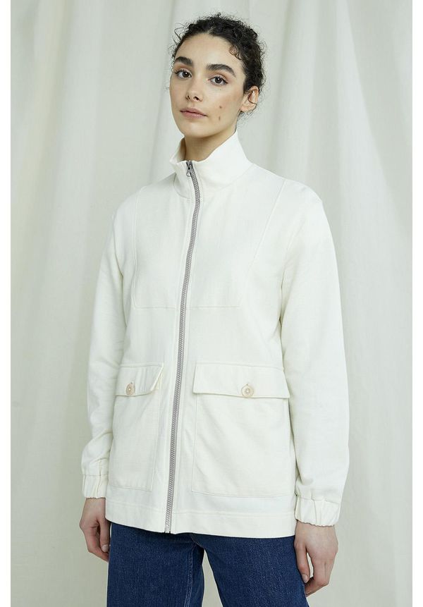 image of Aisha Fleece Top in Cream