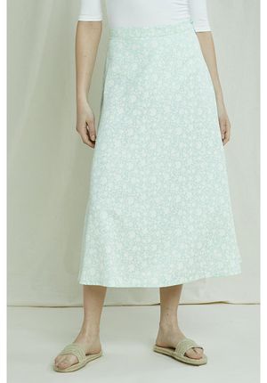 Alison Floral Skirt in Green