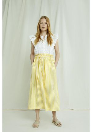 Betty Striped Skirt in Yellow